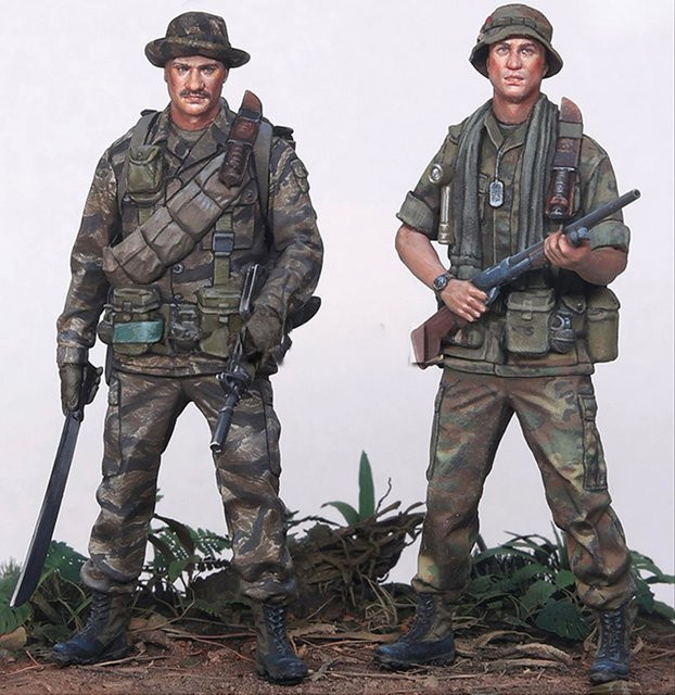 GK Soldat Vietnamkrieg, Harzmodellfigur, 1/35, unmontierter und unbemalter Bausatz - Bild 1