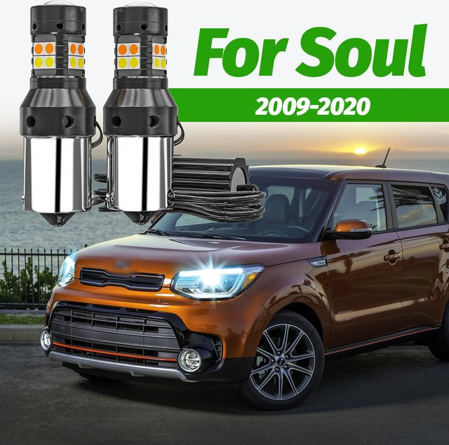 VENDY 2 Stück Dual-Modus LED DRL Blinker und Tagfahrlicht Zubehör für Kia Soul 2009-2020 - Bild 1
