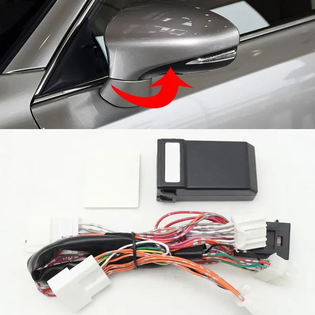 Cafoucs Automatisches Elektrisches Türspiegel-Klappmodul für Lexus CT200h 2011-2023 in Schwarz - Bild 1
