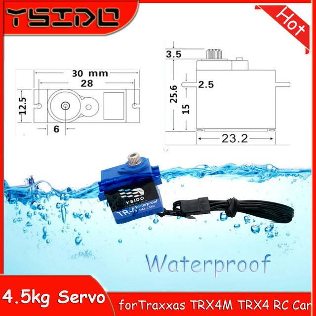 YSIDO High Torgue TR4 RC Auto Micro Servo, Metallgetriebe, Wasserdicht - Bild 1