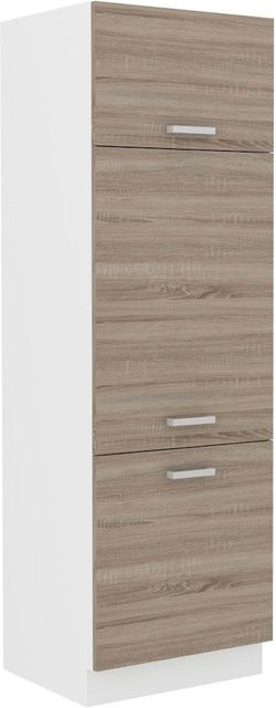 Küchen Gerätehochschrank Dave 240 Eiche Sonoma Trüffel, Breite: 60 cm - Bild 1