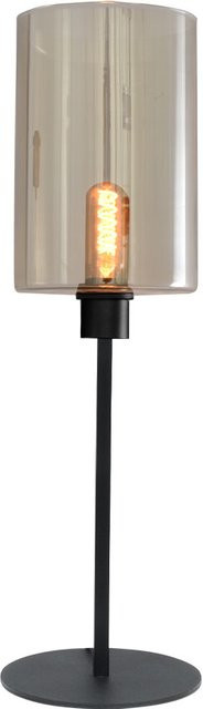 Masterlight Ortona Tischleuchte aus Glas und Metall in Schwarz Matt mit transparentem Schirm Ø 19 cm - Bild 1