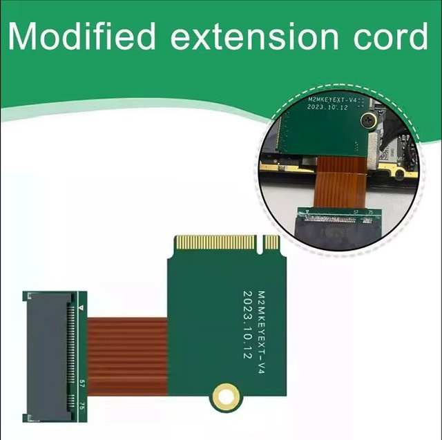 NVMe PCIe 4.0 SSD Adapter Board für Steam Deck zur Aufrüstung von 2230 auf 2280 M.2 Solid State Festplatten - Bild 1