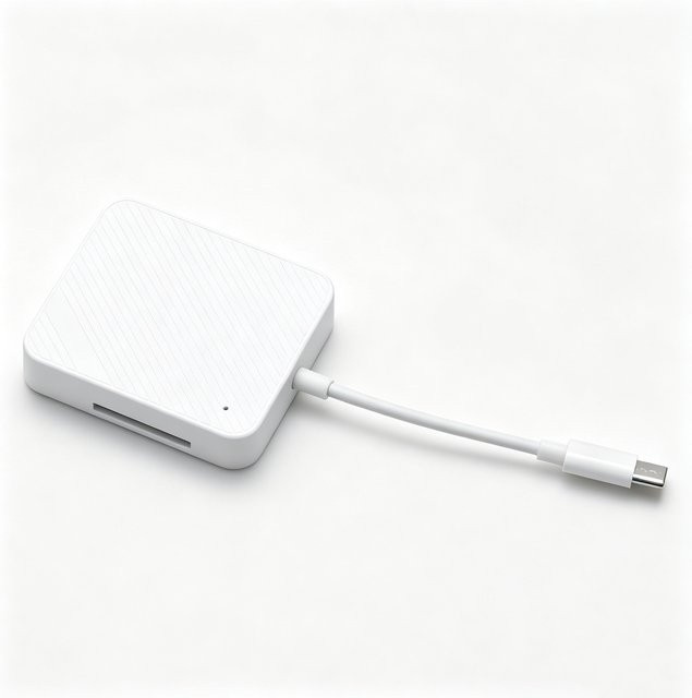 4-in-1 USB-C Speicherkartenleser-Adapter für Android-Smartphones, OTG Media Adapter für SD und Micro SD Karten, Farbe: Weiß - Bild 1