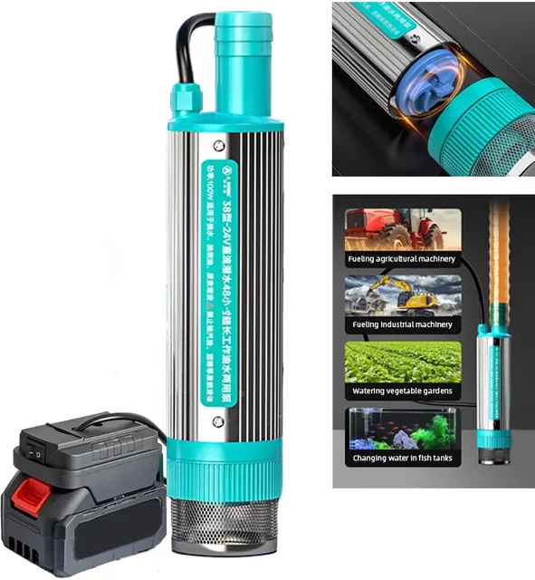 Tragbare elektrische Öltransferpumpe mit Lithium-Akku für Diesel und Wasser, wiederaufladbare Dual-Use-Pumpe mit hohem Durchfluss und Saugleistung - Bild 1
