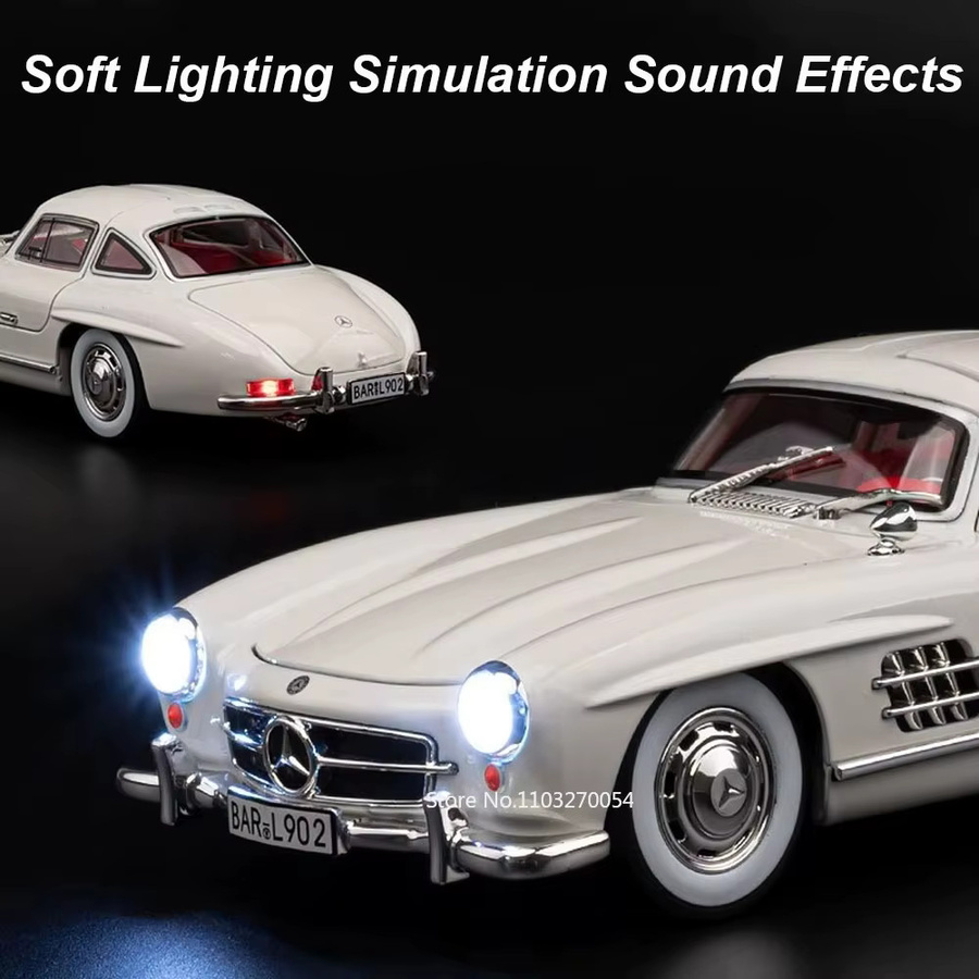MAKEDA 300SL W140 Legierungsmodell, 1:24, Druckgussauto, mit Licht und Sound - Bild 2