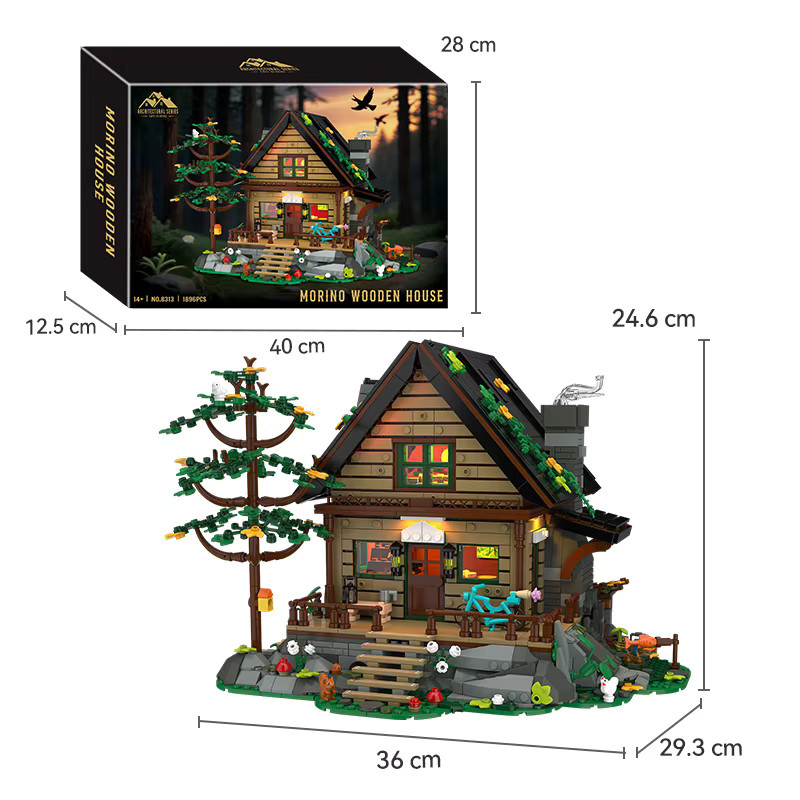 SixBricks MOC Wald Hütte, Bausteine Set, ab 14 Jahren - Bild 6