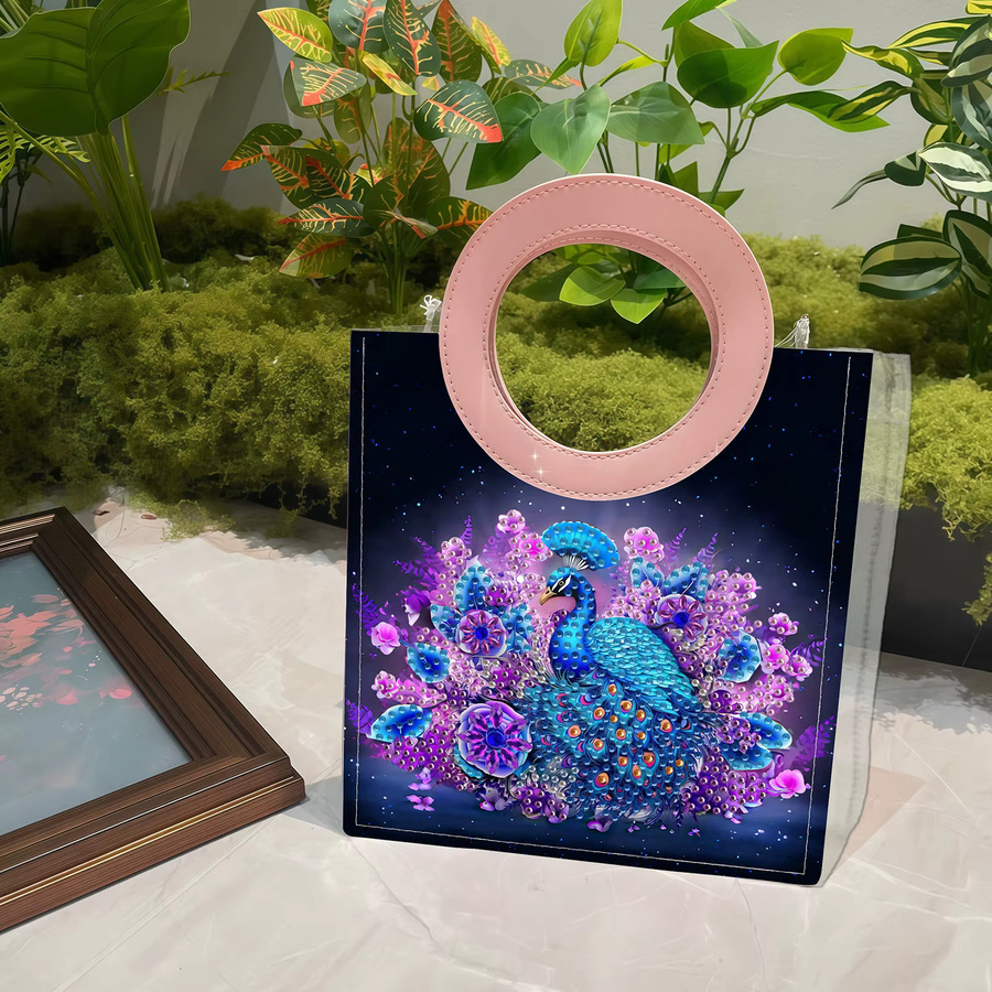 DIY-Diamant-Malerei-Set mit transparenter PVC-Aufbewahrungstasche und Cartoon-Tiermuster in Multicolour - Bild 6