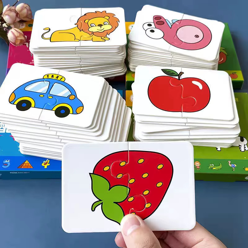 Montessori Kleinkind Puzzle Karten, 16-teiliges Set, Tiere, Bunt / Mehrfarbig - Bild 2