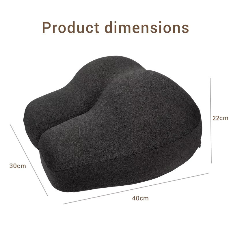 HEHUAI HT 3D Po-Form-Kissen aus weichem Memory-Schaum in Schwarz als Keilkissen für Seiten-, Rücken- und Bauchschläfer - Bild 3