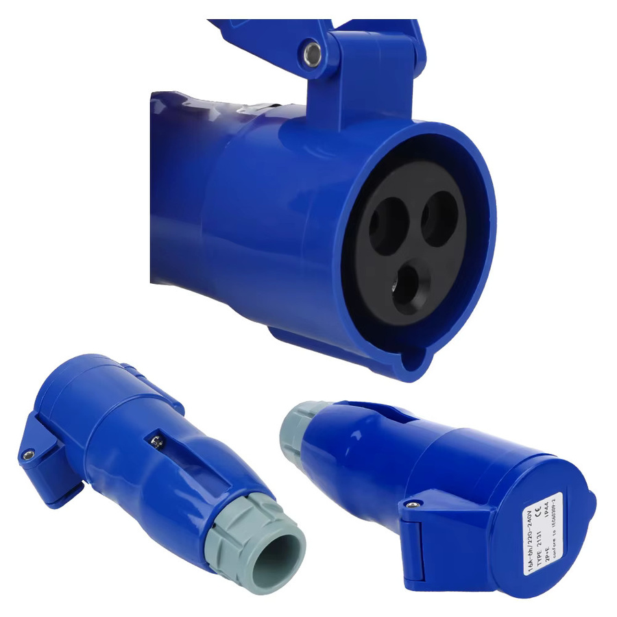 Wasserdichte Marine Steckdose mit Abdeckung für RV und Camper, bündiger externer Anschluss 220V-240V 16A - Bild 6