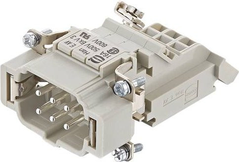 HARTING Stifteinsatz 09330064626 mit 6 Schrauben in Grau aus Kunststoff - Bild 1