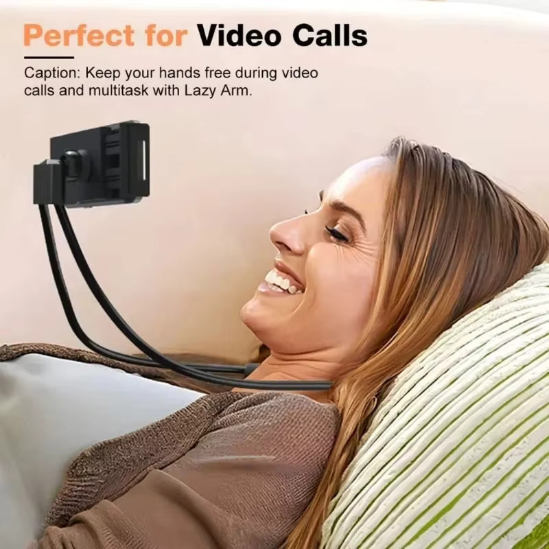 Flexibler Lazy Neck Handyhalter und Tablet-Ständer in Schwarz für iPhone, Huawei und Xiaomi - Bild 4