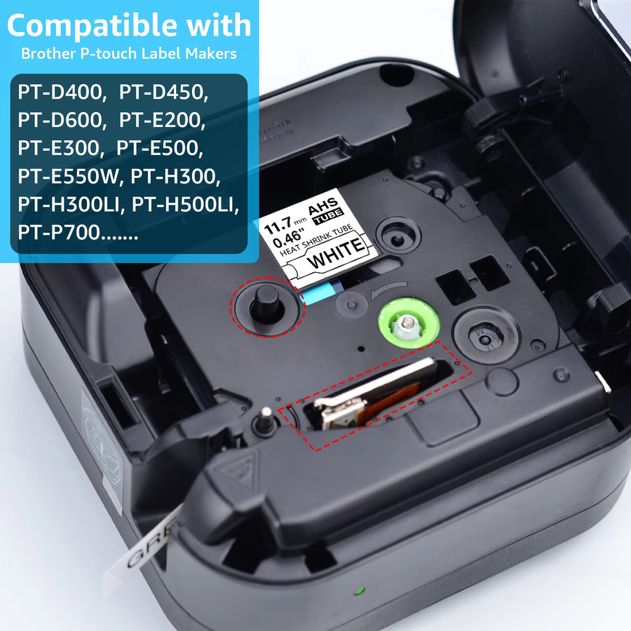 Schrumpfschlauch Etikettenbänder kompatibel für Brother P-touch Hse-231 Hse-221 211 241 251 Hse 611 631 621 in Schwarz und Gelb - Bild 2