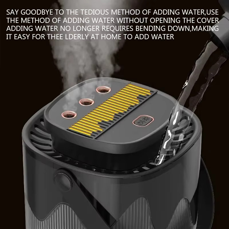 Sarmocare Aroma-Diffusor Luftbefeuchter mit 3000ml Kapazität und Nachtlicht in Schwarz - Bild 5
