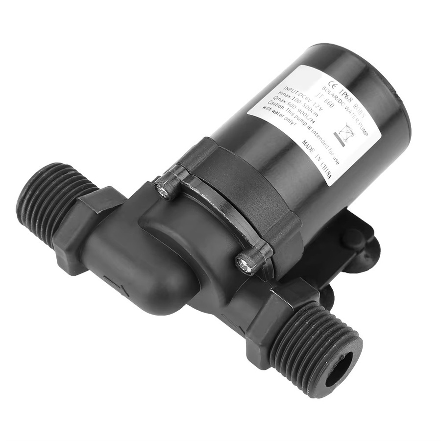 Aramox Mini bürstenlose Tauchpumpe für Solarwarmwasserbereiter, 12V, 0-80 ℃, Schwarz - Bild 3