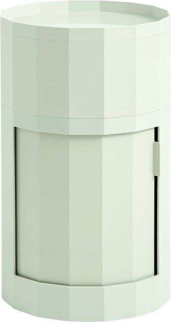 HAY Facet Cabinet in Grün aus recyceltem ABS mit facettierter Oberfläche - Bild 1