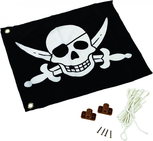 Piratenflagge Piraten Schwarz Polyester - Bild 1