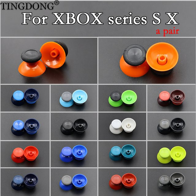 TingDong 2 Stück 3D-Analog-Thumbstick-Kappen in Rot für Xbox Series X/S und Xbox One S Controller, pilzförmige Joystick-Abdeckung - Bild 1