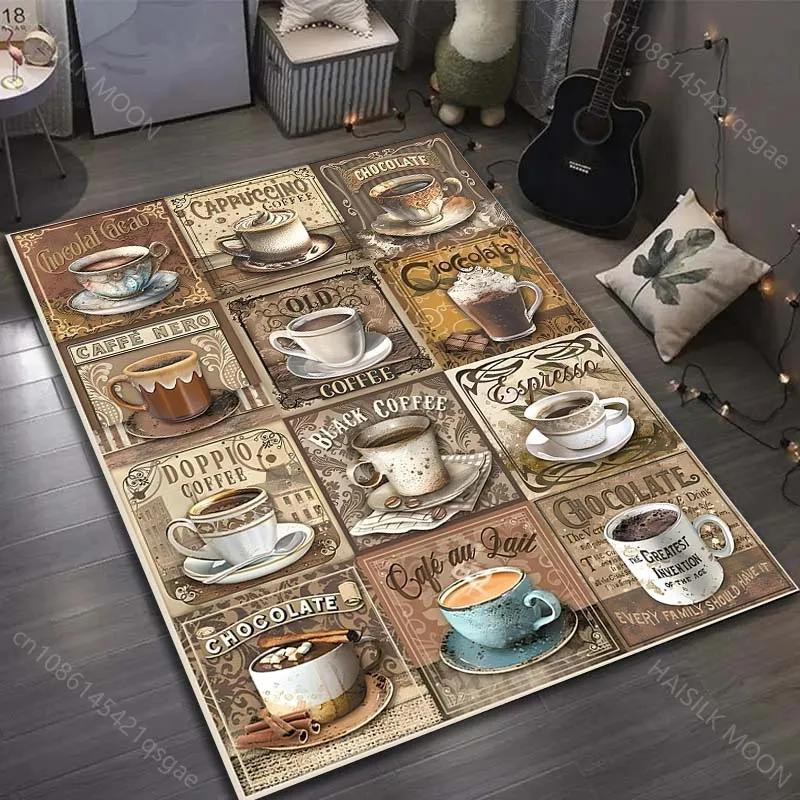 AISILK MOON Moderner 3D HD Kaffee-Kunst-Druck Teppich in Multicolour, B: 90 cm, T: 60 cm - Bild 2