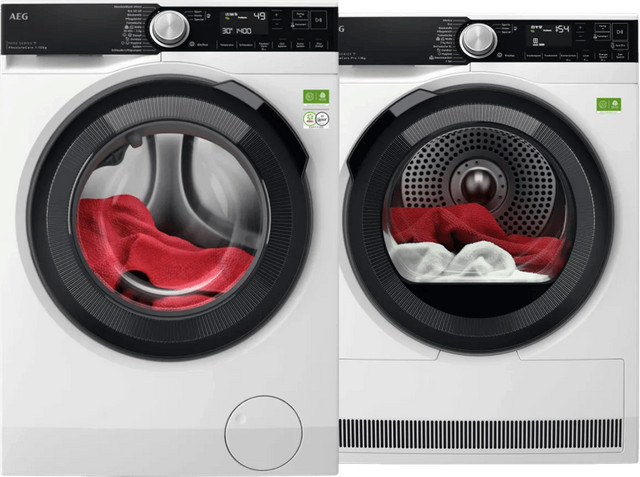 AEG AbsoluteCare + AbsoluteCare Pro Waschmaschinen-Set in Weiß mit App-Control, Dampfprogrammen und Quick-Wash-Funktion - Bild 1