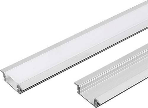 V-TAC VT-8156-S Montage-Kit LED-Profil aus Aluminium in Silber, L: 2000 cm, B: 24,7 mm, H: 7 mm - Bild 1