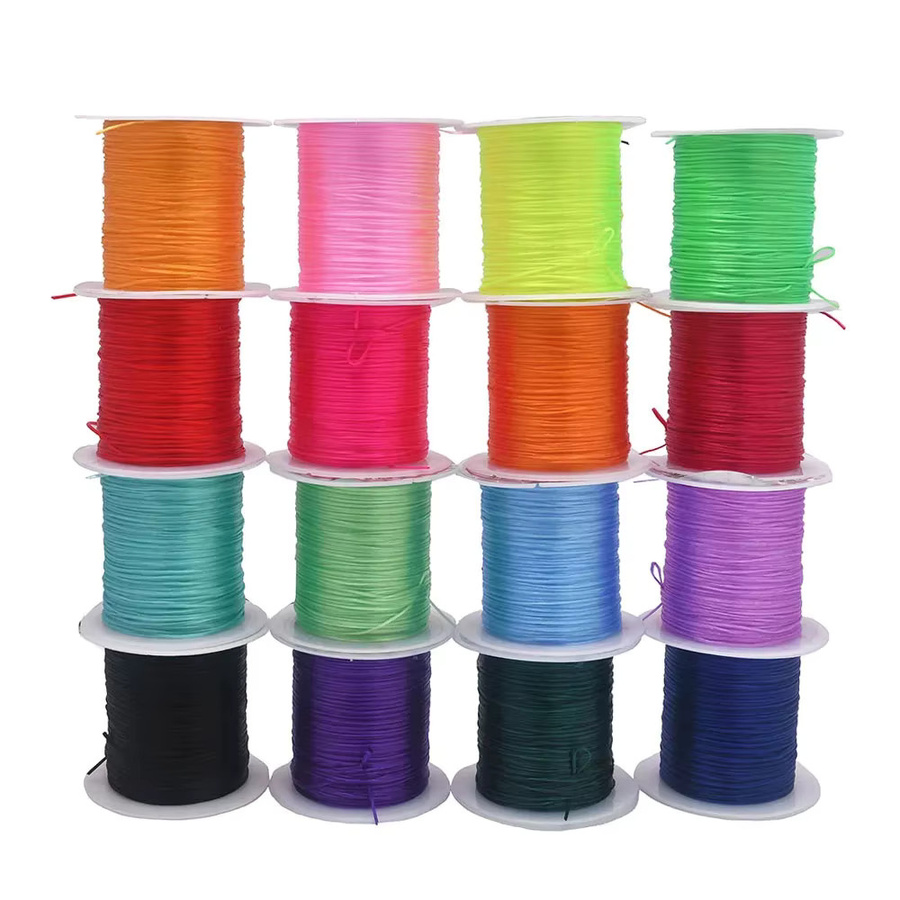 Elastische flache Schnur, bunte Farben, 25 Rollen, DIY Schmuckherstellung - Bild 2
