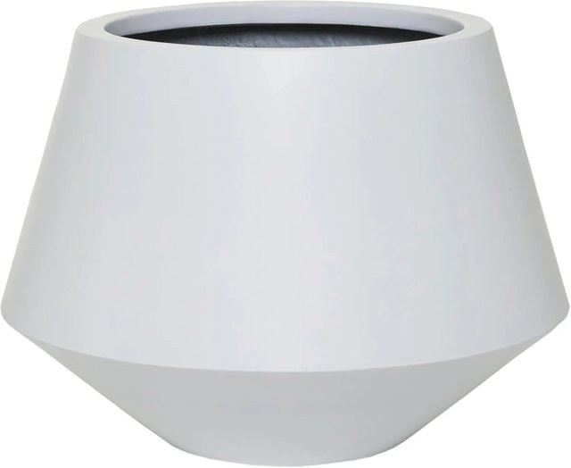 Vivanno Blumentopf Berbelit in Weiß aus Fiberglas, B/T/H: 42 x 42 x 30 cm - Bild 1