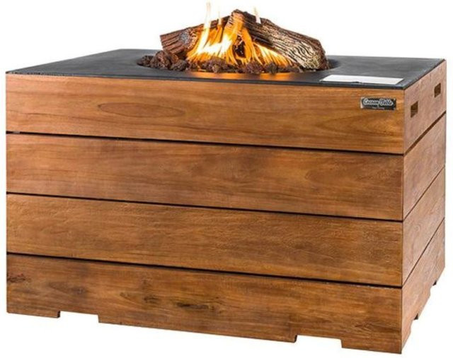 Mania-Happy Cocooning Feuertisch Lounge & Dining quadratisch in braun/schwarz, B/H/T: 107 x 67 x 80 cm - Bild 1