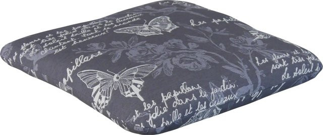 Angerer Sitzkissen Schmetterling Grau B/T/H: 42 x 42 x 6 cm - Bild 1