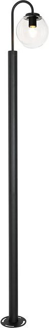 QAZQA Sfera Moderne Gartenlaterne Schwarz mit Klarglas aus Aluminium und Glas, IP44 Außenleuchte für den Garten, Höhe: 200 cm - Bild 1