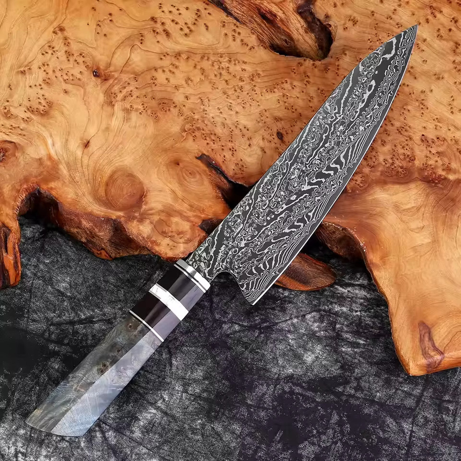 xituo 1-8-teiliges Damast-Küchenmesser-Set aus japanischem Damaststahl mit Holzgriff für Profiköche - Bild 3
