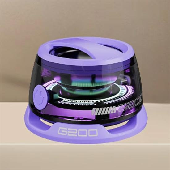 Meiteai-Earphones G200 Bluetooth 5.3 Mini-Lautsprecher mit RGB-Beleuchtung und Magnetfunktion, Violett, 7h Spielzeit - Bild 1