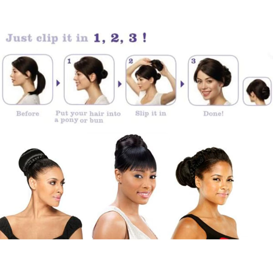 Jeedou Geflochtener Chignon-Haarknoten, Synthetisch - Bild 5