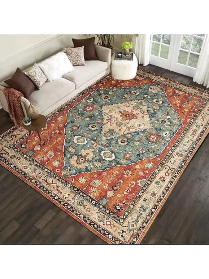 VIKAMA Retro Persischer Teppich in Multicolour, rutschfeste Orient-Bodenmatte für Wohnzimmer, Schlafzimmer und Esszimmer - Bild 2