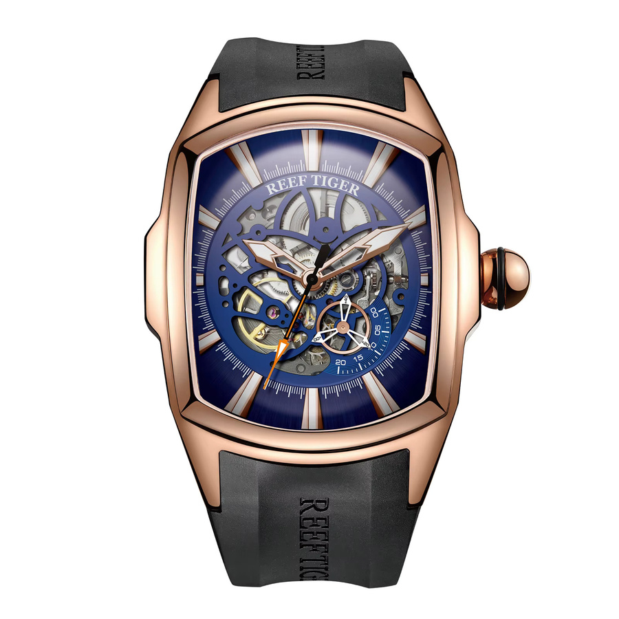Reef Tiger Armbanduhr Automatik, Roségold, Weinfass, Herren - Bild 5