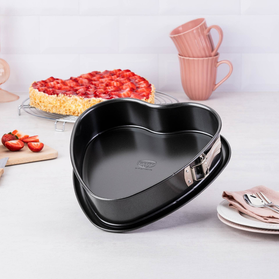 Dr. Oetker Springform Herz Classic mit Auslaufschutz, Schwarz, Durchmesser: 28 cm - Bild 2