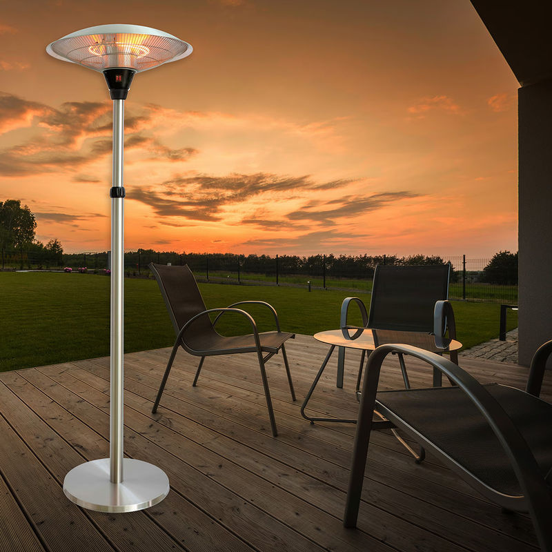 Sonnenkönig Elektro Chrom Wärmepilz in Grau und Silber - Bild 2
