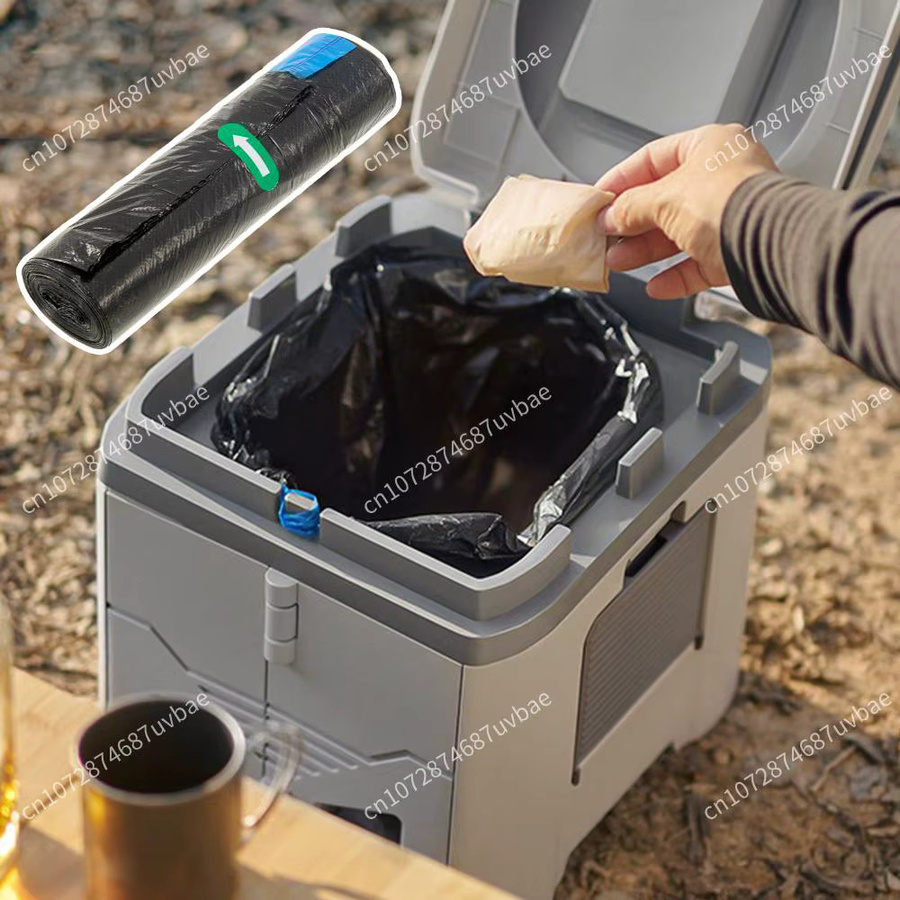 ATUOTIN Tragbare Notfall-Toilettenbeutel für Outdoor und Camping, geruchsdicht und biologisch abbaubar, Schwarz - Bild 3