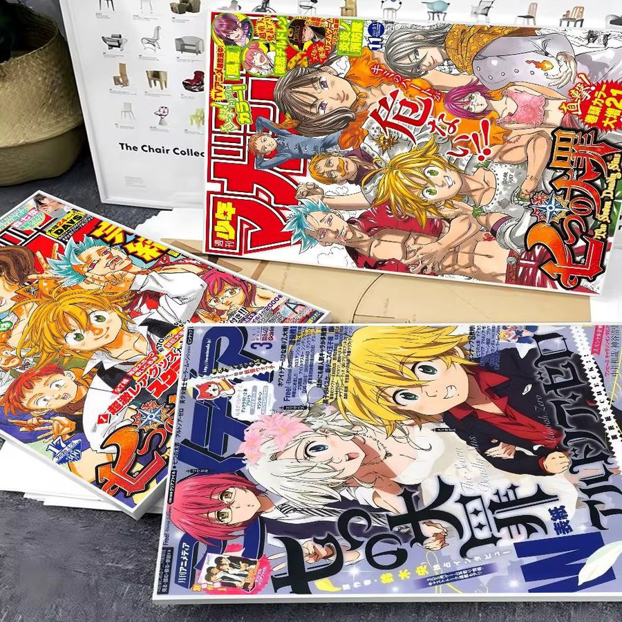 Anime-Poster Die sieben Todsünden als Kawaii-Kunstwerk aus Whitepaper in Multicolor - Bild 2