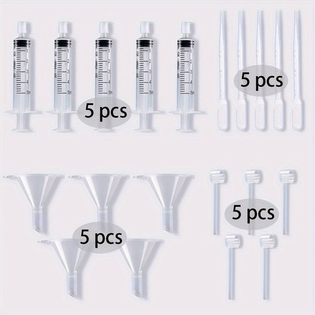 MUB Parfüm-Nachfüllset, 20/40-teilig, mit Kunststofftrichter, Pipette, Tropfer und Spritze - Bild 1