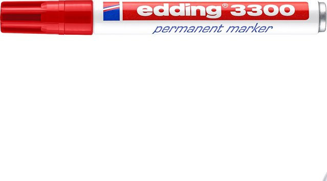 Edding Permanent Marker 3300 mit Keilspitze in Rot - Bild 2