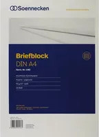 Soennecken Briefblock DIN A4 in Weiß und Blau mit Karomuster - Bild 1