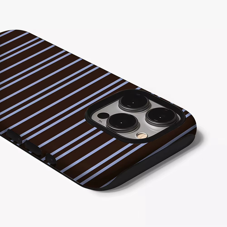 Potdemiel Handyhülle Chocolate Sky Stripe für iPhone 17 16 15 14 13 Pro Max Plus mit doppelschichtiger Rückseite in Multicolour und Braun - Bild 3