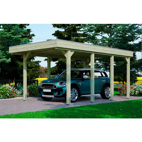 SKANHOLZ Carport Friesland aus Nadelholz mit Flachdach in Grün, B/T: 314 x 555 cm, Höhe: 241 cm - Bild 2