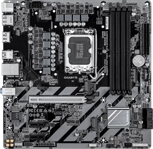 Gigabyte B860M D3W Mainboard Intel B860 LGA 1851 micro ATX DDR5 Schwarz - Bild 2
