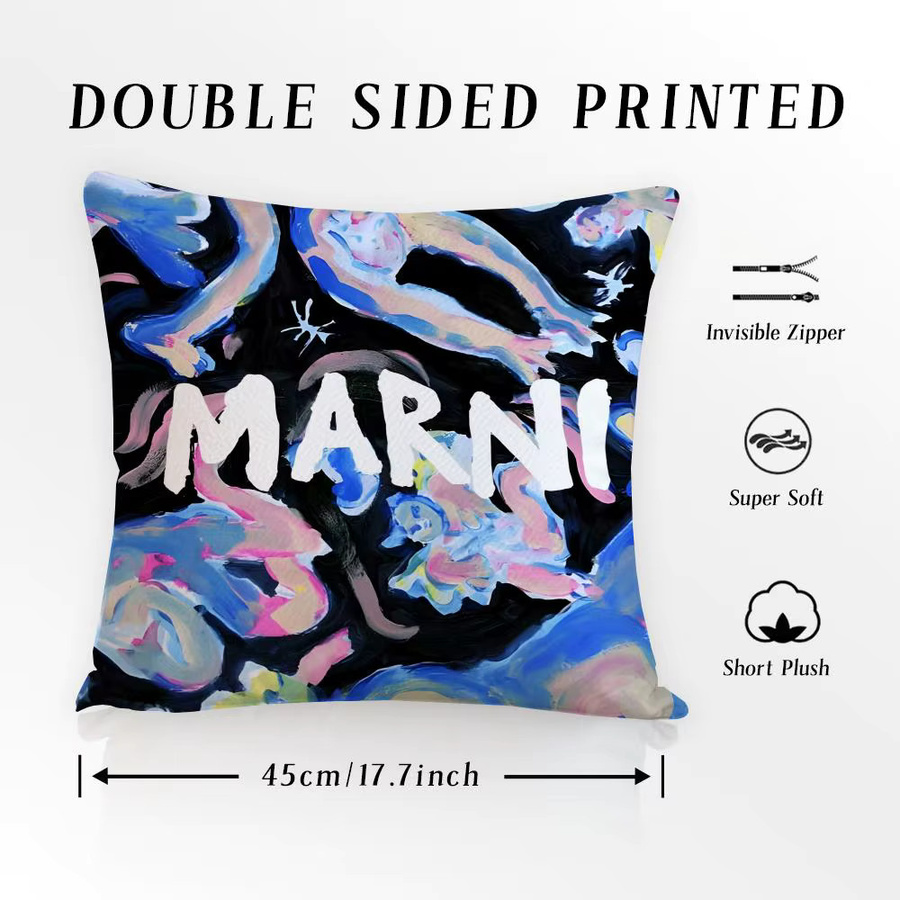 BRAND FASHION M-MARNI Kissenbezug aus Seide mit grafischem Design, quadratisch, Breite: 30 cm, Höhe: 30 cm - Bild 3