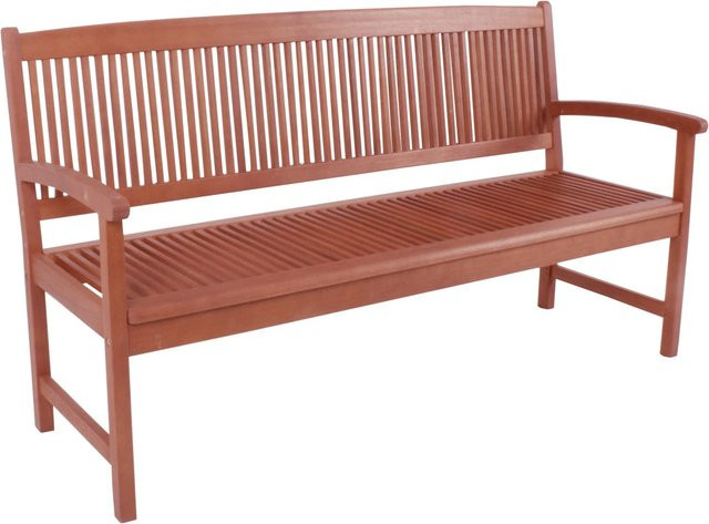 Garden Pleasure Gartenbank Stockholm 3-Sitzer aus Eukalyptus in Braun, B/T/H: 157 x 60 x 60 cm - Bild 1