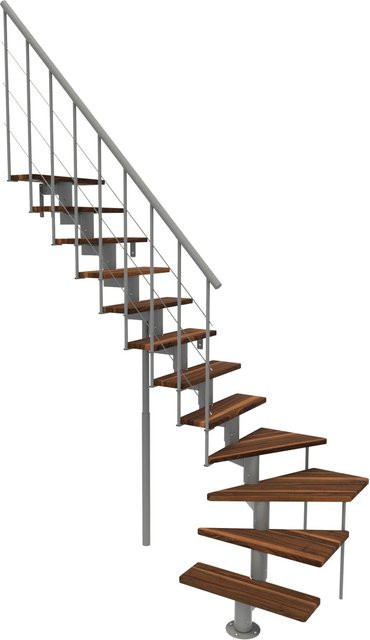 Minka Mittelholmtreppe Comfort Top Turn in Walnuss Grau für eine Raumhöhe bis 312 cm - Bild 1