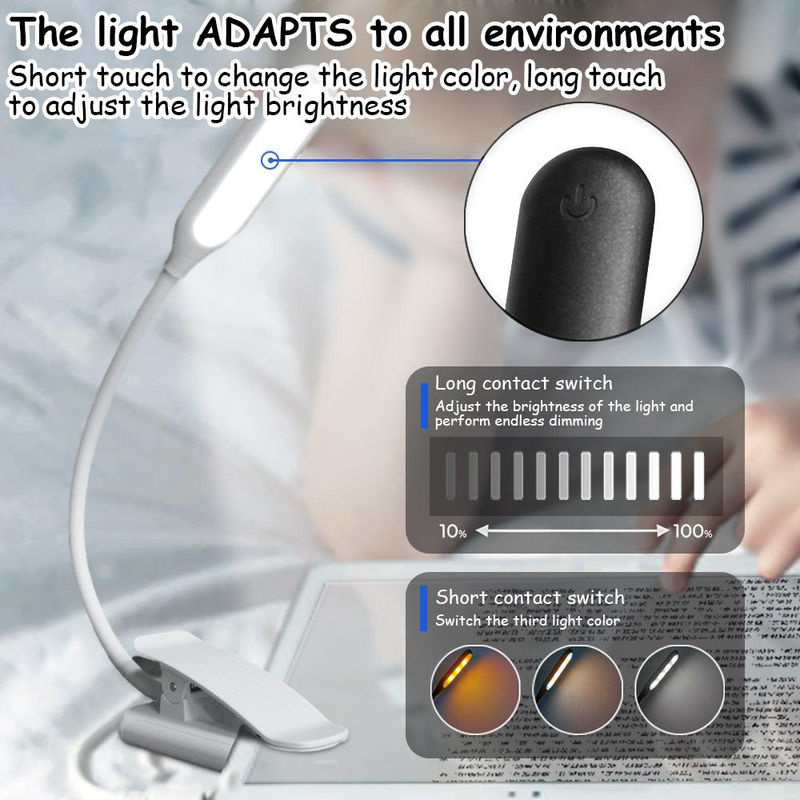 TOMTOP JMS Music Score Light LED-Schreibtischlampe mit Klemme in Schwarz für professionelles Notenpultlicht und zum Lesen mit einstellbarer Farbtemperatur - Bild 5